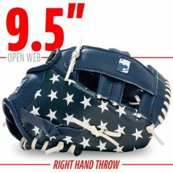 Gloves FRANKLIN MLB RTP USA T-BALL FIELDING GLOVE YOUTH 22900-9.5" -Cheap Bats Store 22900 phase1 dims 1