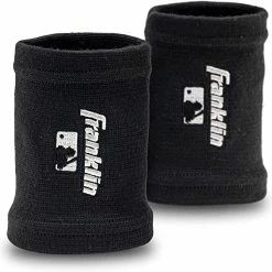 Franklin Compression Baseball Wristband 4″ – Black Pair