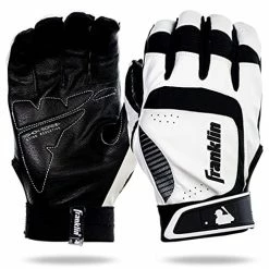 Franklin Adult Shok-Sorb Neo Batting Gloves White Black