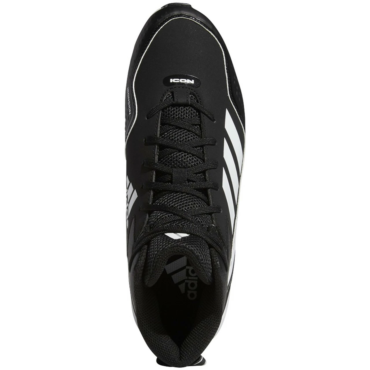 Adidas Icon7 Mid Men’s Baseball Cleats Black/White 4 Adidas Icon7 Mid Men’s Baseball Cleats Black/White - Image 2