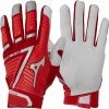 Mizuno B-303 Youth Baseball Batting Glove Red Size L Pair