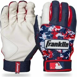 Franklin Digitek Adult Batting Gloves Navy Pair