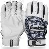 Franklin Digitek Batting Gloves Youth Grey White Black Pair