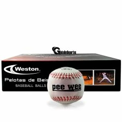 Weston Pee Wee Baseball Little League Sponge 9 Inches White 1 Dz 12 Weston Pee Wee Baseball Little League Sponge 9 Inches White 1 Dz -Cheap Bats Store Beisbol BB60 ball and box globalim