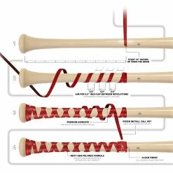 Lizard Skin DSP Ultra X Bat Grip: DSPUXB -Cheap Bats Store DSPUltraXBatGrip InstallDiagramWhite2