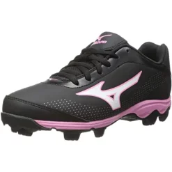 Mizuno 9-Spike Youth Franchise 5 Baseball Cleat Size 2 Pink (details In The Leather )
