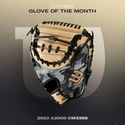 Wilson 2022 OCTOBER GLOVE OF THE MONTH GOTM CM33 BLACK CAMO Blonde 33: WBW10128333
