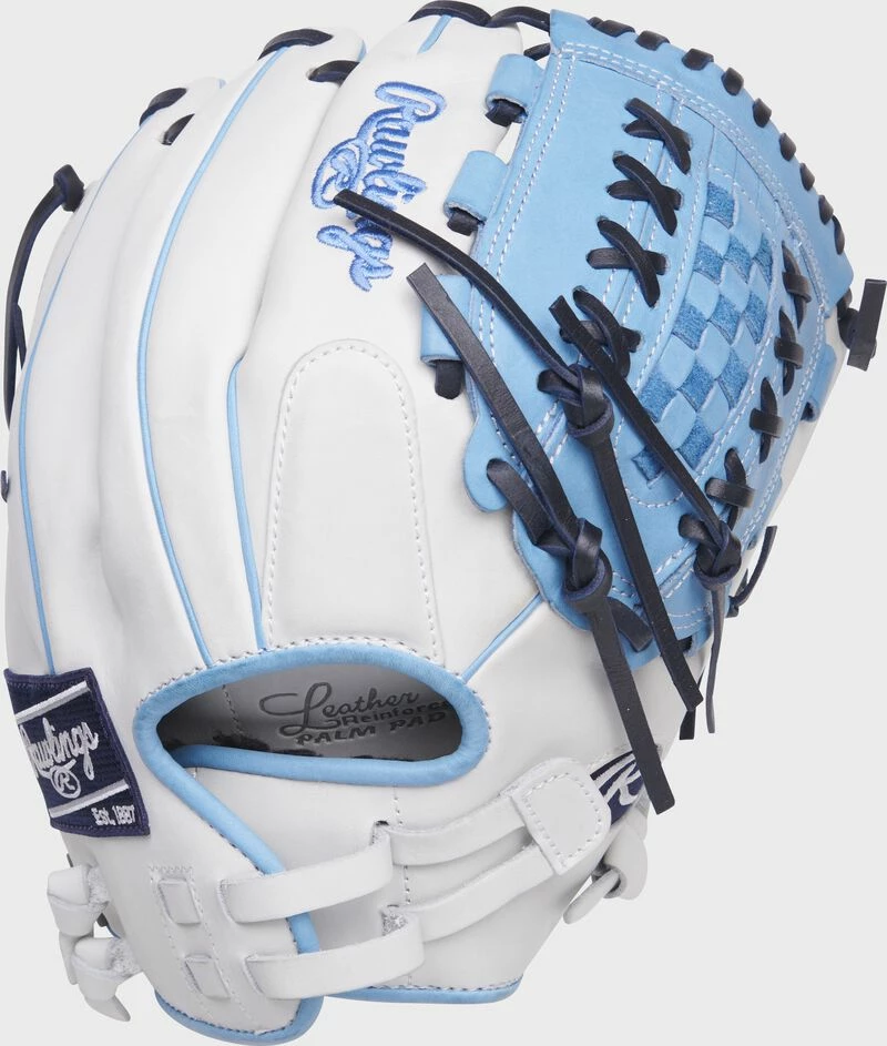 RAWLINGS LIBERTY ADVANCED COLOR SERIES 12.5-INCH FASTPITCH GLOVE: RLA125-18WCBN 3 RAWLINGS LIBERTY ADVANCED COLOR SERIES 12.5-INCH FASTPITCH GLOVE: RLA125-18WCBN