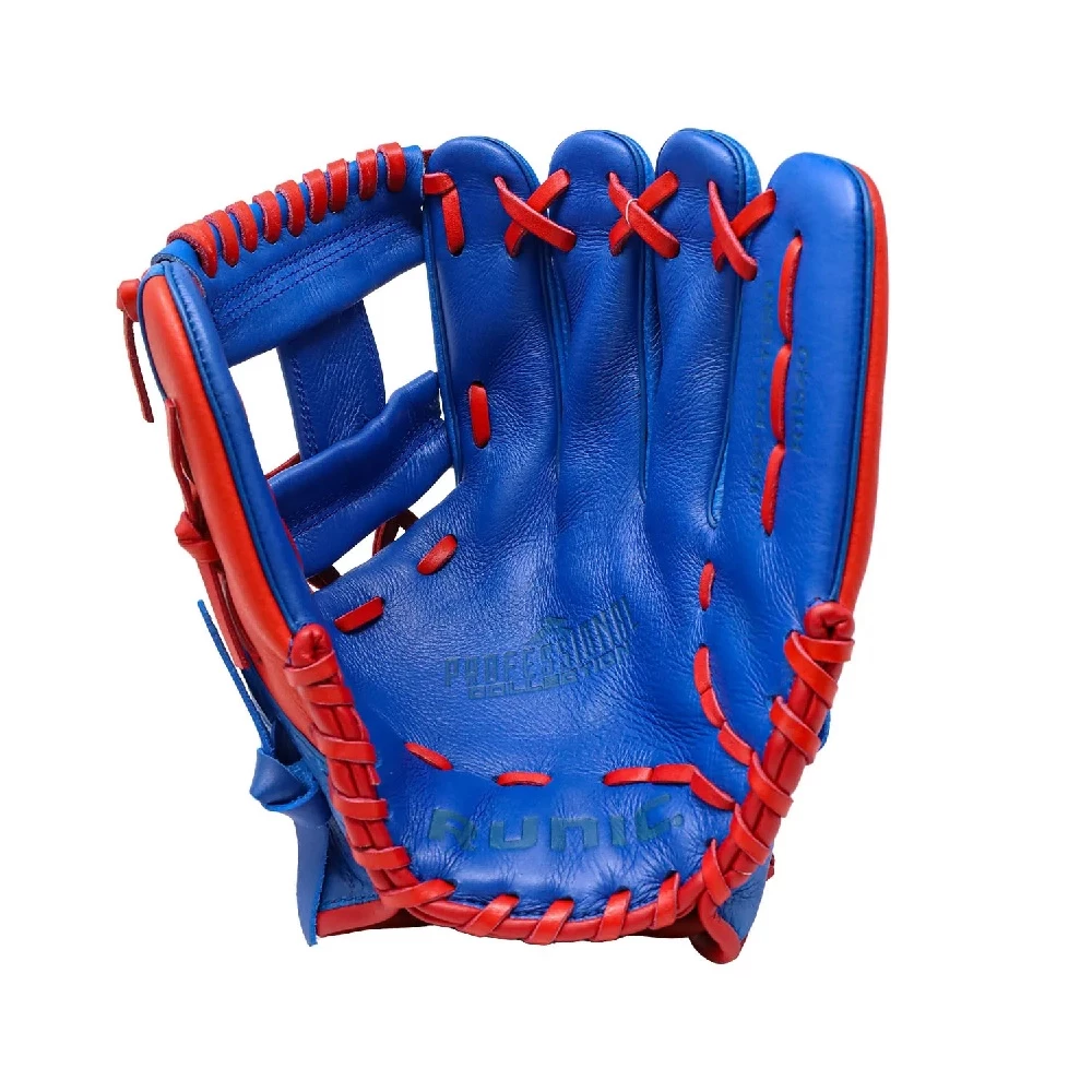 Runic R11540 Leather Baseball Glove H Web 11.5 Inches RHT Blue/Red 4 Runic R11540 Leather Baseball Glove H Web 11.5 Inches RHT Blue/Red - Image 2