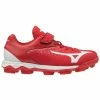 Mizuno Wave Select Nine JR Low Youth Molded Baseball Cleats Red -Cheap Bats Store baseballschuhe mizuno wave select nine jr youth red white