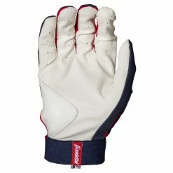 Franklin Digitek Adult Batting Gloves Navy Pair -Cheap Bats Store digitek batting gloves white navy red 21062f back