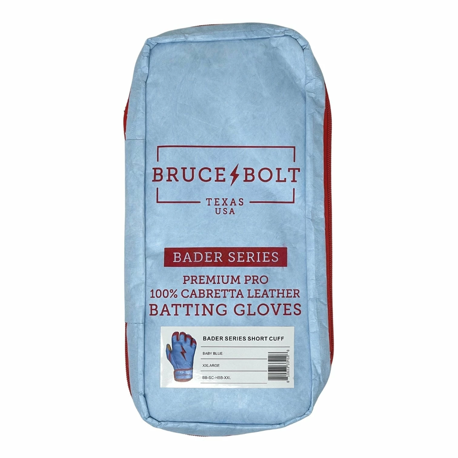 Bruce Bolt PREMIUM PRO BADER Series Short Cuff Batting Gloves-BABY BLUE 6 Bruce Bolt PREMIUM PRO BADER Series Short Cuff Batting Gloves-BABY BLUE - Image 4