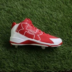 UNDERARMOUR IGNITE MID ST CC RED/WHITE BASEBALL CLEATS