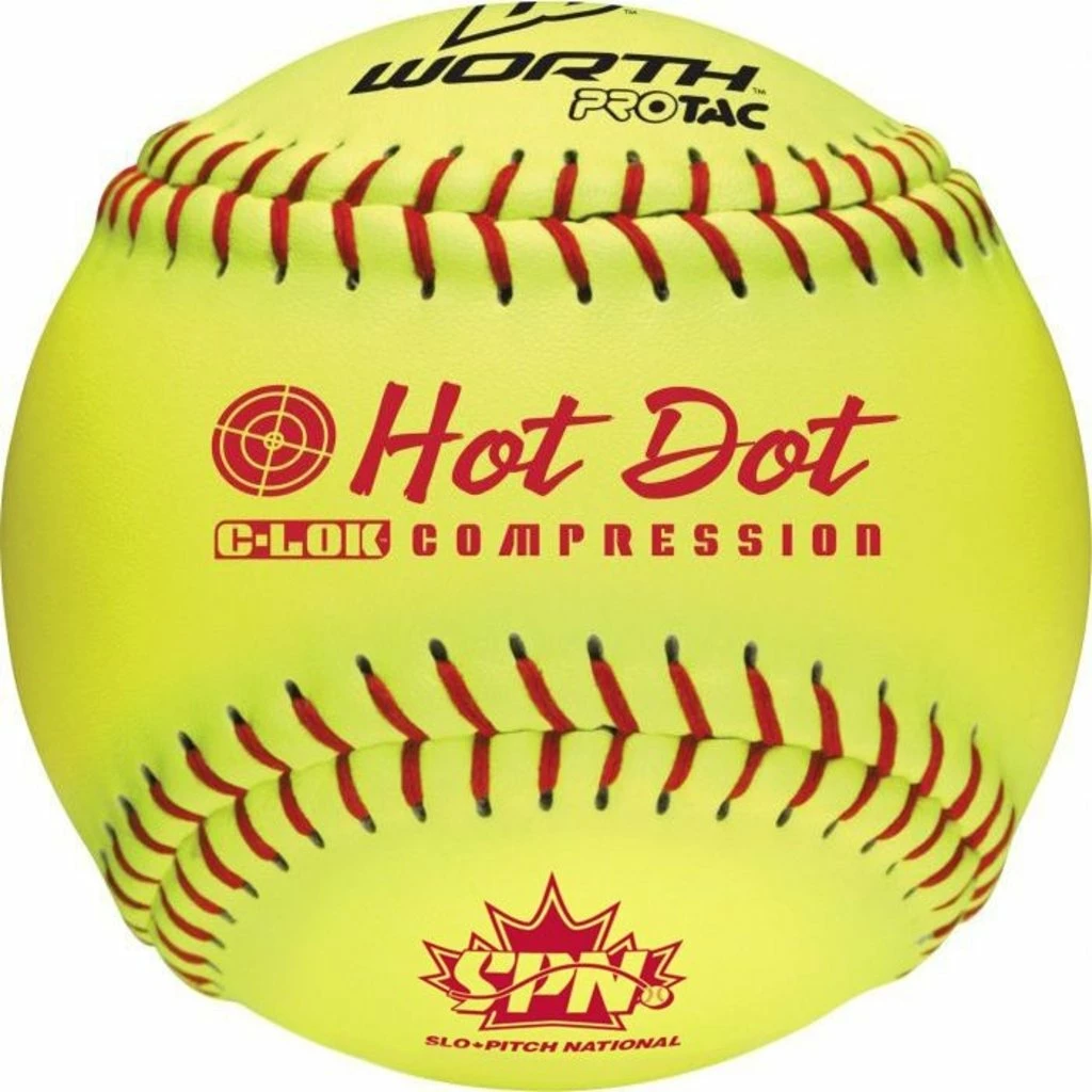 W605439 WORTH SPN12HDSY HOT DOT 12" SOFTBALLS PER DOZ 3 W605439 WORTH SPN12HDSY HOT DOT 12" SOFTBALLS PER DOZ